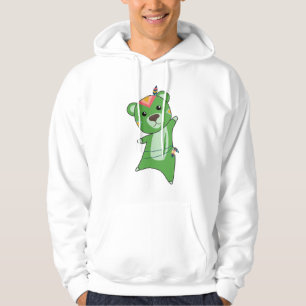 Indian Green Bear Fashing Teddy Feather Hoodie