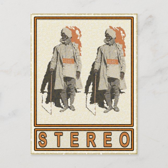 Indian Greeting Card Motive In Stereo (Front)