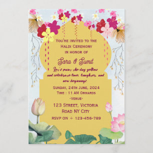 Indian Haldi Ceremony Invitations