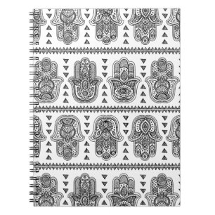 Indian Hand Drawn Hamsa Doodle Notebook