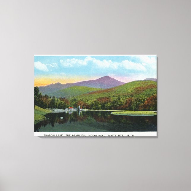 Indian Head and Shadow Lake View Canvas Print (Front)