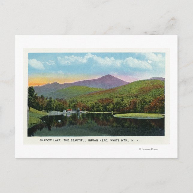Indian Head and Shadow Lake View Postcard (Front)