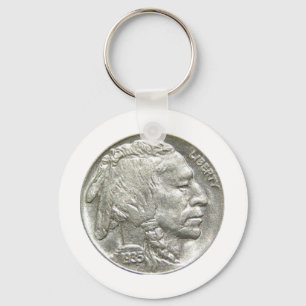 INDIAN HEAD NICKEL KEY RING