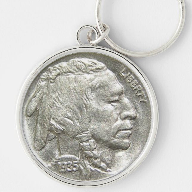 INDIAN HEAD NICKEL KEY RING (Front)