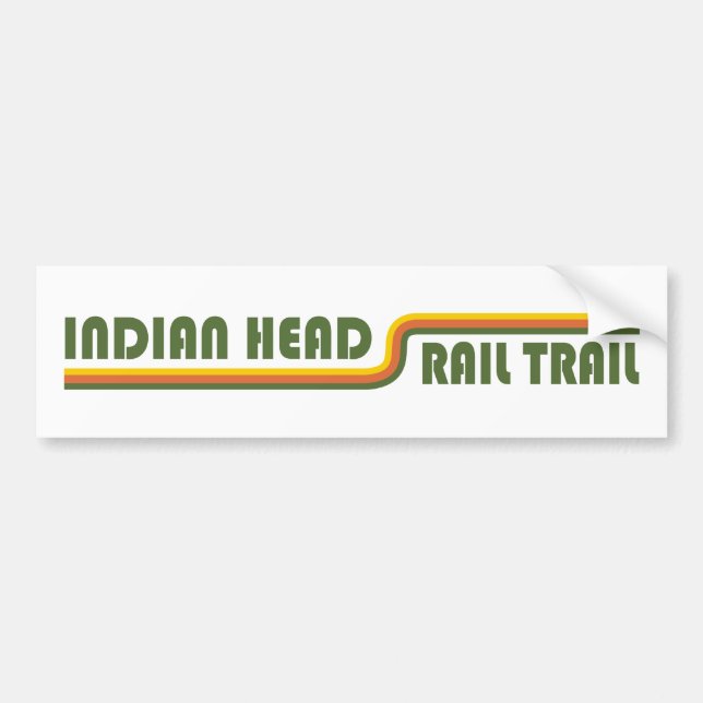 Indian Head Rail Trail Bumper Sticker (Front)