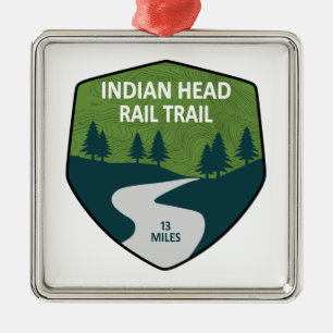 Indian Head Rail Trail Metal Tree Decoration