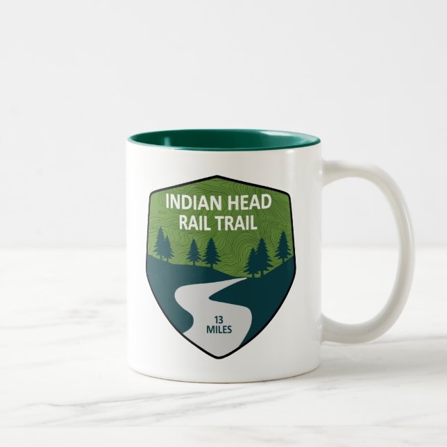 Indian Head Rail Trail Two-Tone Coffee Mug (Right)