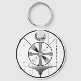 Indian Head Television Test Pattern Key Ring
