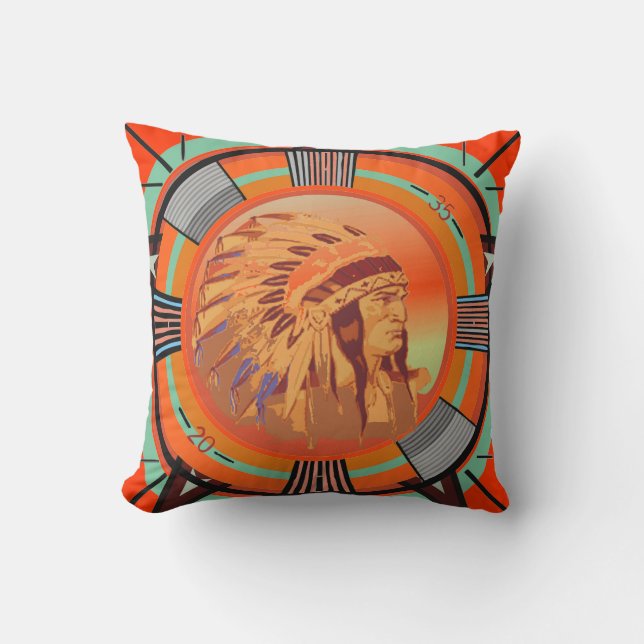 Indian Head Test Pattern Pillow (Front)