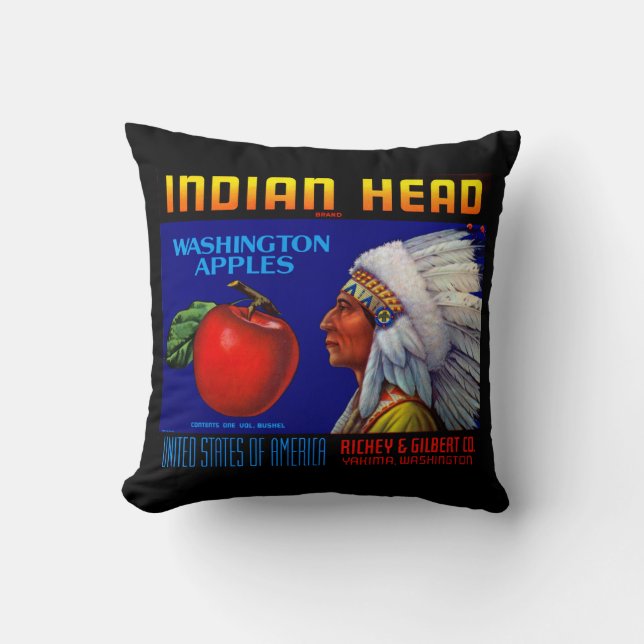 Indian Head Washington Apples Cushion (Front)