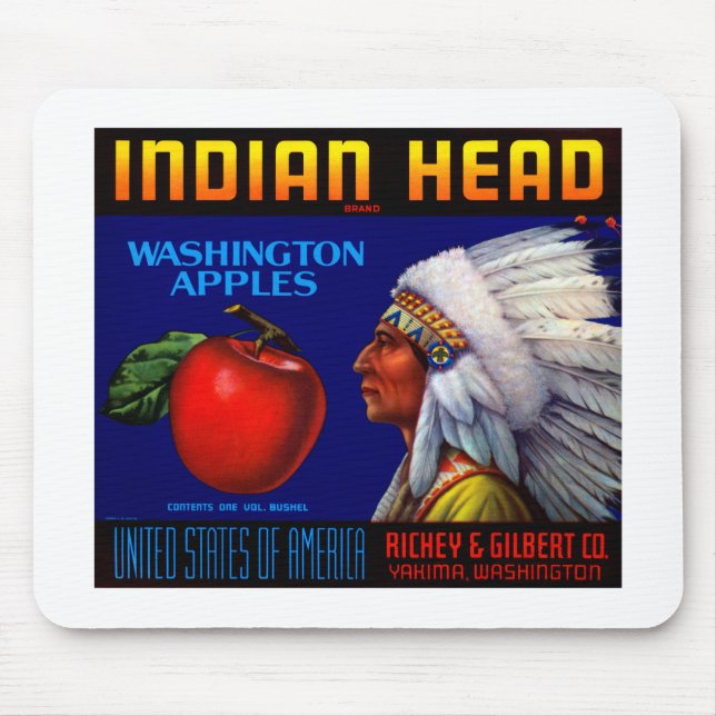 Indian Head Washington Apples Mouse Mat (Front)