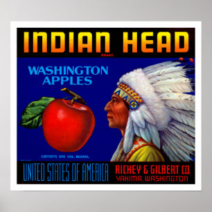Indian Head Washington Apples Poster