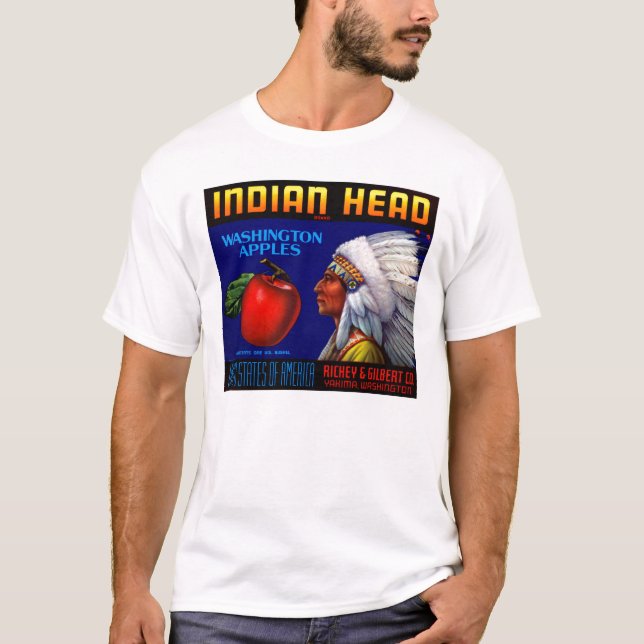 Indian Head Washington Apples T-Shirt (Front)