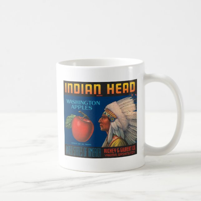 Indian Head Washington Apples Vintage Ad Coffee Mug (Right)