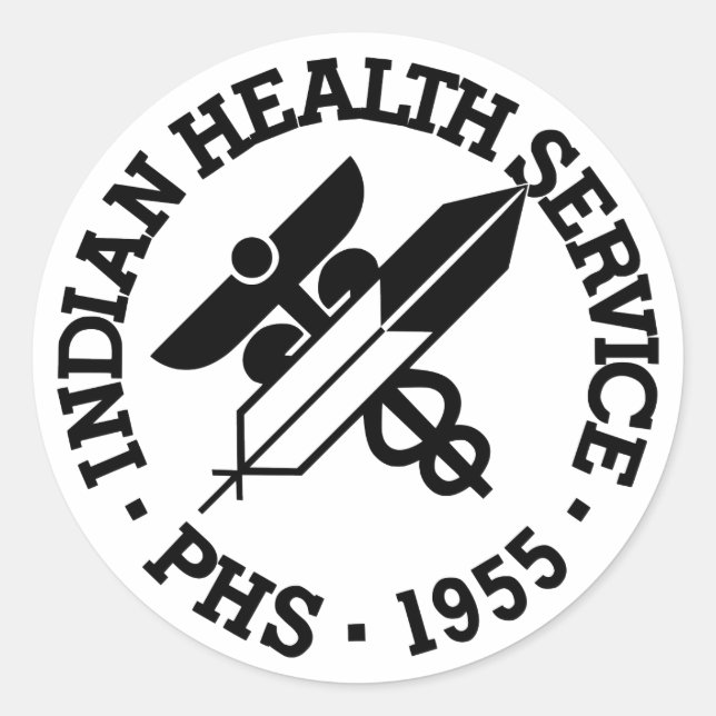 Indian Health Service Classic Round Sticker (Front)