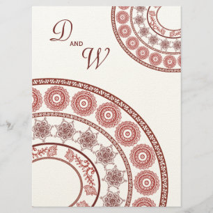Indian Henna Mehendi Wedding Invitation