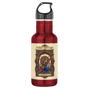Indian Heritage: Classical Musician Veena Art 532 Ml Water Bottle