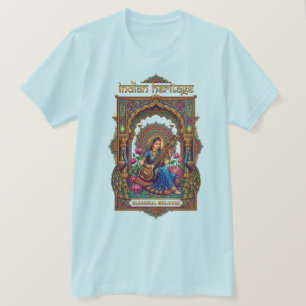 Indian Heritage: Classical Musician Veena Art T-Shirt