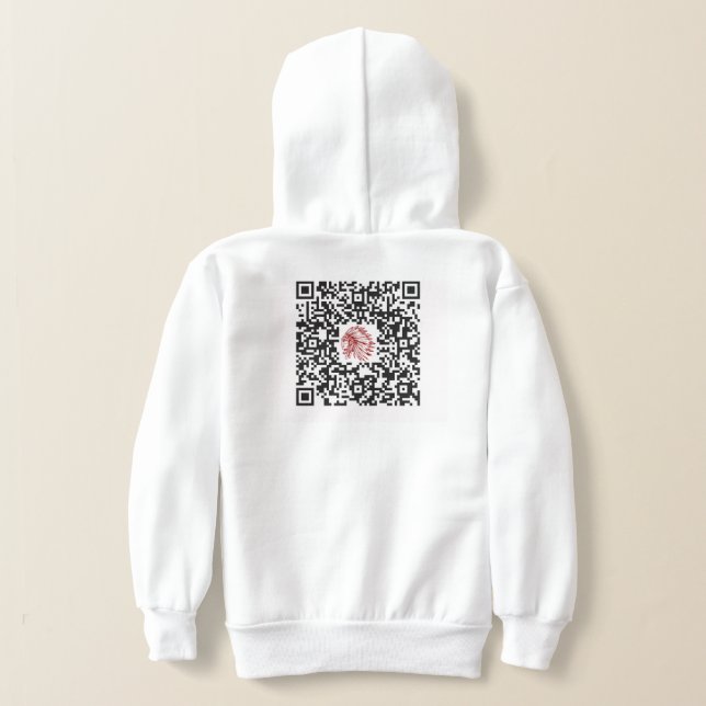 "Indian Hills Elementary Chiefs Organic Hoodie-QR (Laydown Back)