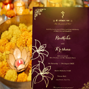 Indian Hindu floral+ Ganesha Wedding
