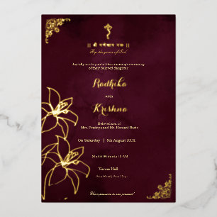 Indian Hindu floral+ Ganesha Wedding 