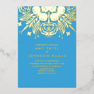 Indian Hindu Hand Drawn  Wedding Pressed   