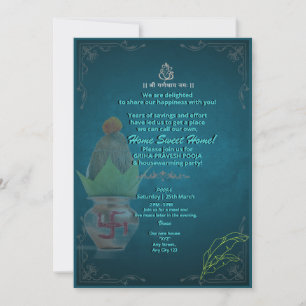 Indian Hindu House Warming Grihapravesh Invitation