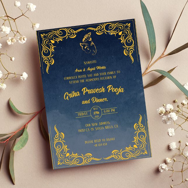 Indian Hindu Housewarming Griha Pravesh Invitation (Creator Uploaded)