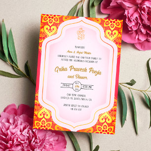 Indian Hindu Housewarming Griha Pravesh Invitation