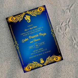 Indian Hindu Housewarming Griha Pravesh Invitation