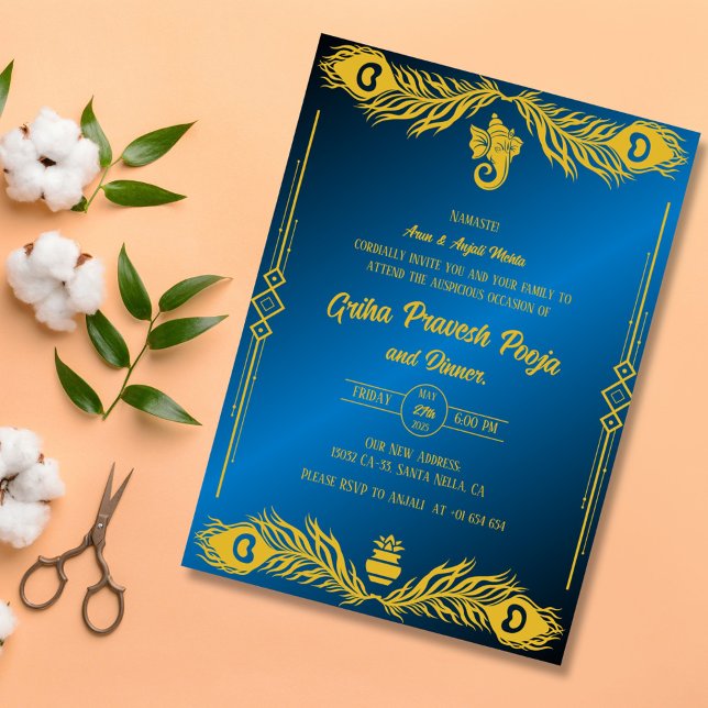 Indian Hindu Housewarming Griha Pravesh Invitation (Creator Uploaded)