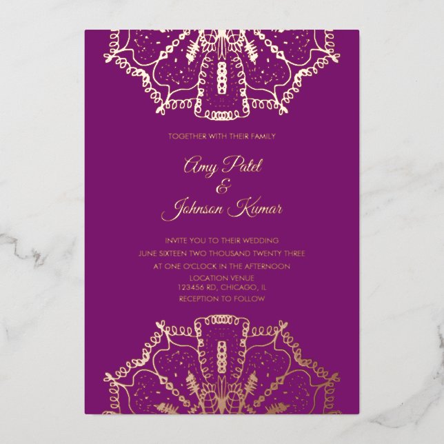 Indian Hindu Mandala Wedding Pressed (Front)