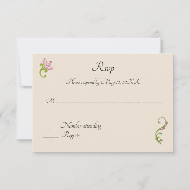 Indian Hindu Peacock Wedding Invitation Rsvp (Front)