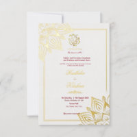 Indian hindu wedding Ganesha invitation
