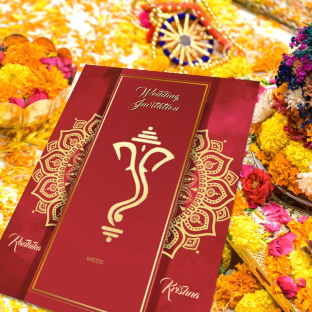 Indian hindu wedding Ganesha invitation (Creator Uploaded)