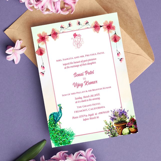Indian Hindu Wedding Ganesha Invitation (Creator Uploaded)