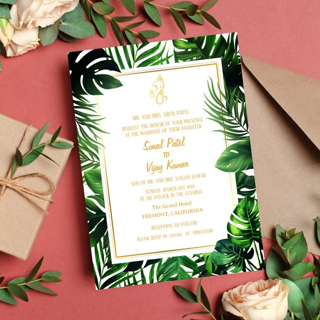 Indian Hindu Wedding Ganesha Invitation (Creator Uploaded)