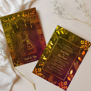 Indian Hindu Wedding Ganesha Invitation