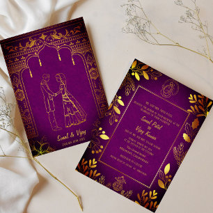 Indian Hindu Wedding Ganesha Invitation