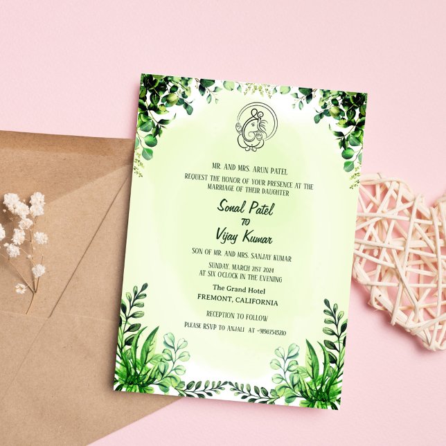 Indian Hindu Wedding Ganesha Invitation (Creator Uploaded)