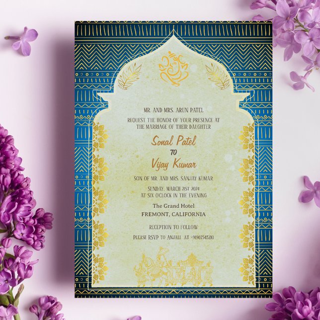 Indian Hindu Wedding Ganesha Invitation (Creator Uploaded)