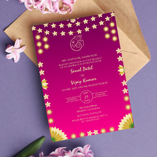 Indian Hindu Wedding Ganesha Logo Invitation
