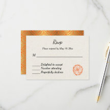 Indian Hindu Wedding Invitation RSVP