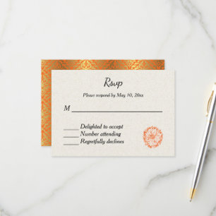 Indian Hindu Wedding Invitation RSVP