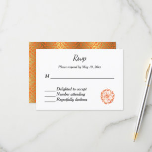 Indian Hindu Wedding Invitation RSVP