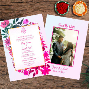 Indian Hindu Wedding Invitation with Custom Image