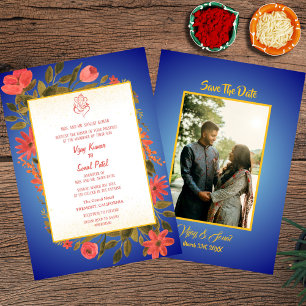 Indian Hindu Wedding Invitation with Custom Image