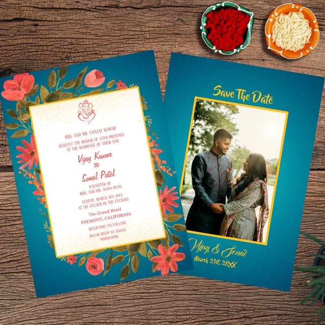 Indian Hindu Wedding Invitation with Custom Image (Creator Uploaded)