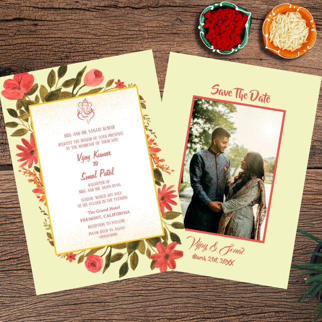 Indian Hindu Wedding Invitation with Custom Image (Creator Uploaded)