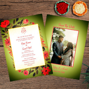 Indian Hindu Wedding Invitation with Custom Image
